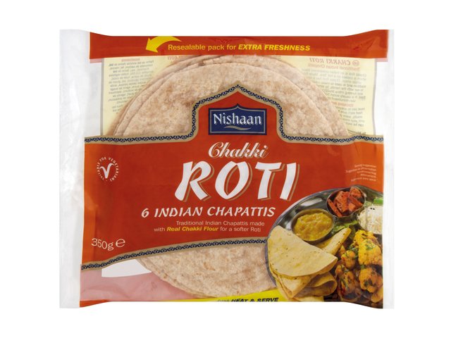 Chakki Roti indiano - Nishaan 350 g. (6 chapati)